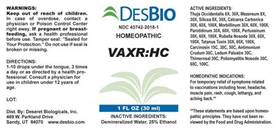 Vaxr Hc (Dsrt231 Vaxrhc 10 19 2020)